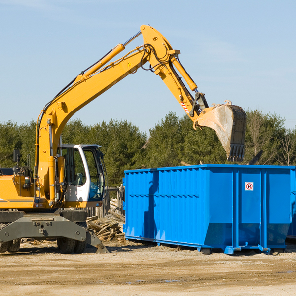 are there any restrictions on where a residential dumpster can be placed in Lanark Village